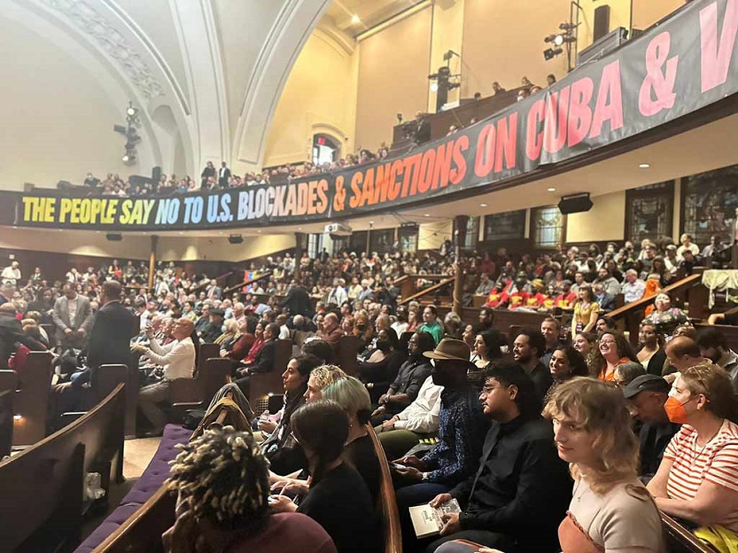 Voces de diginidad en Nueva York, bloqueo a Cuba Voces de diginidad en Nueva York, bloqueo a Cuba