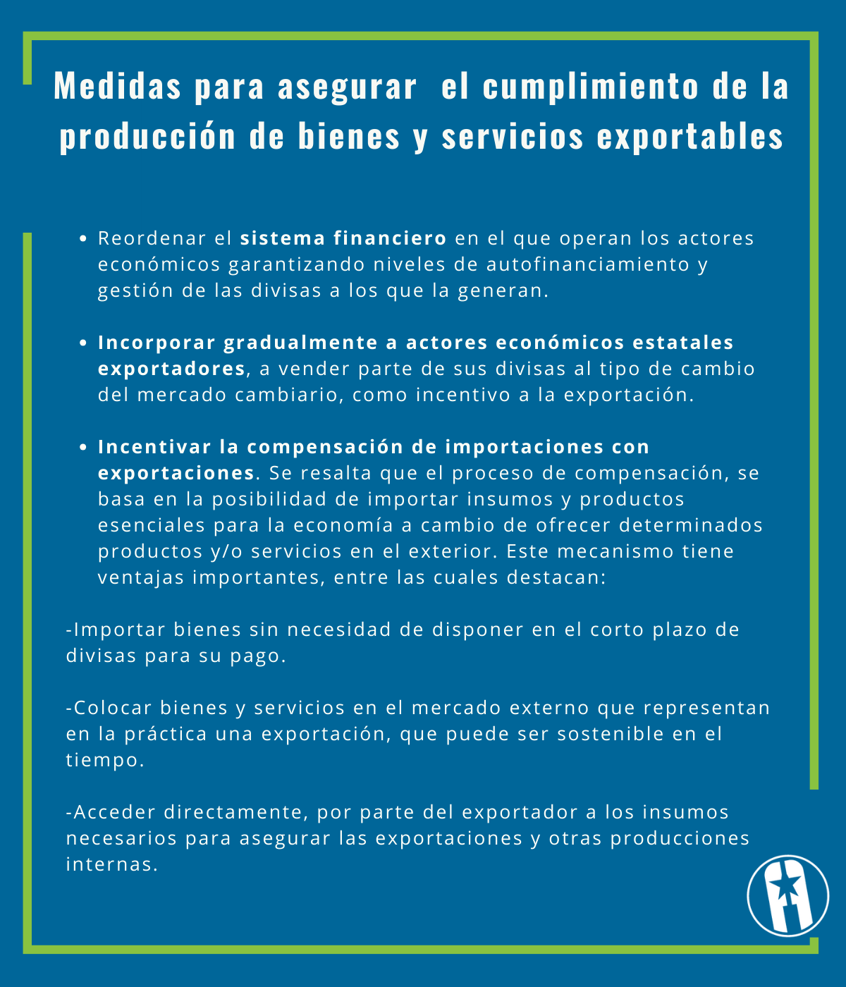 producción de bienes y servicios exportables producción de bienes y servicios exportables