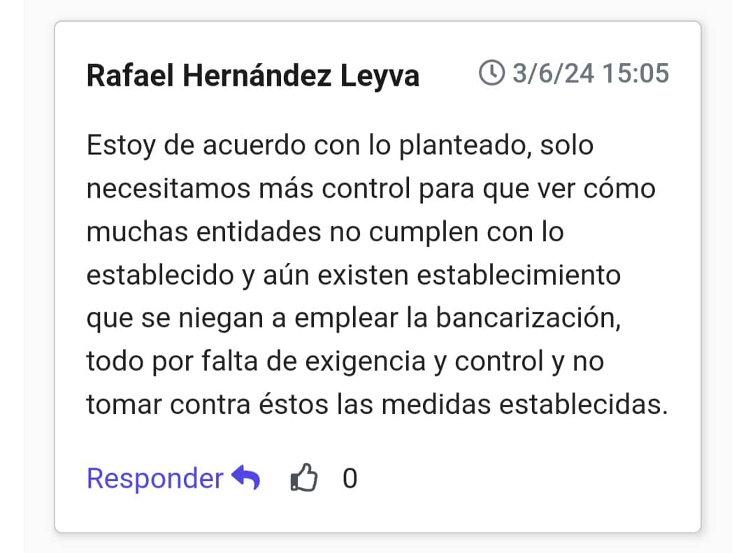Comentarios sobre Bancarización Comentarios sobre Bancarización